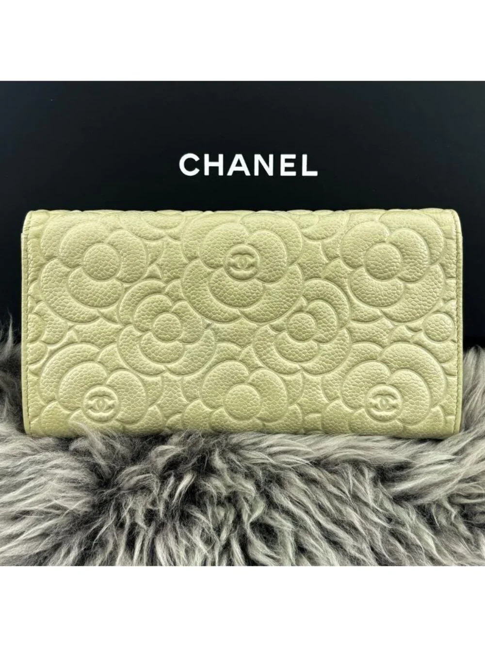 Chanel Wallet Camellia Embossed Flap SG